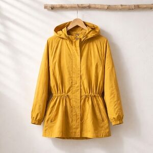 Womens Hooded Jacket Cavalini Yellow light Weight Size 2X